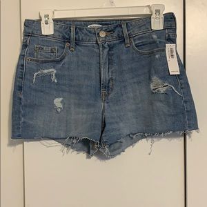 Old navy blue denim shorts